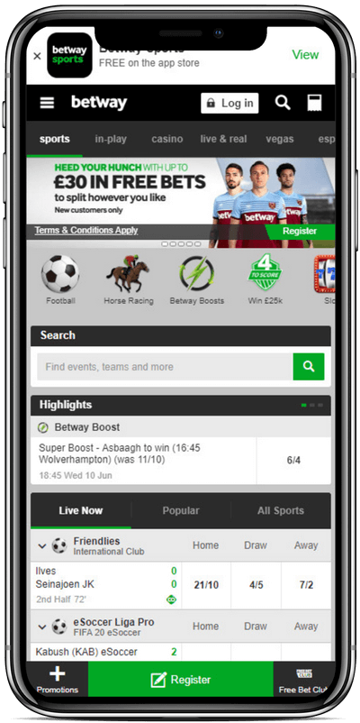 Mobile App Nigeria - Betway